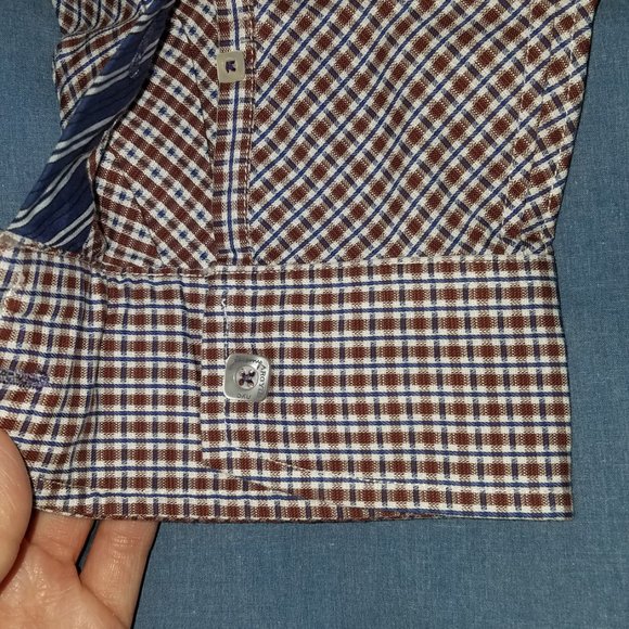 Jeremy Argyle Button Down Casual Dress Shirt Long Sleeved Large - Picture 8 of 13